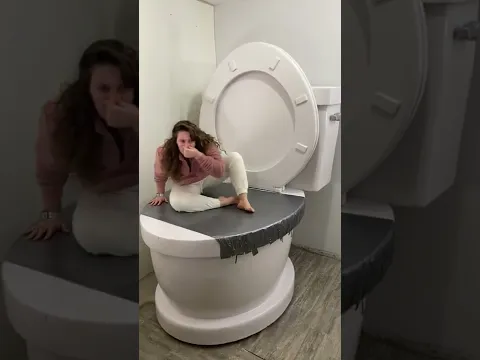 CANNONBALL in Worlds Largest Toilet Covered in 100 Layers of DUCT TAPE #shorts