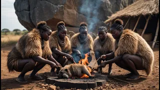 It’s a Giant Wild Pig Feast For These Hungry Bushmen// a Hunt Like No Other #hadzabetribe
