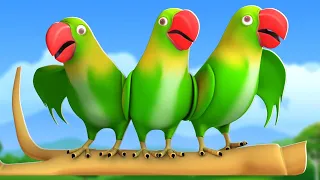 Chitti Chilakamma - Parrots 3D Animation and Many More Telugu Rhymes For children with lyrics