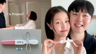 우리에게도 아기천사가 왔습니다...👼🏻 남편 서프라이즈 놀래키기 크크 ♡︎
