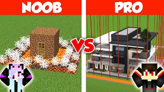 Minecraft NOOB vs PRO: SAFEST SECURITY HOUSE BUILD CHALLENGE