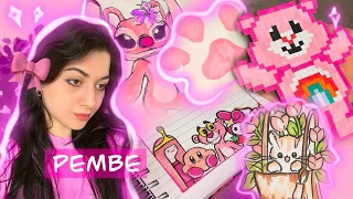 BİR GÜN SADECE PEMBE! 🎀🍧🦩 #squishy #diy #craft yapımı!