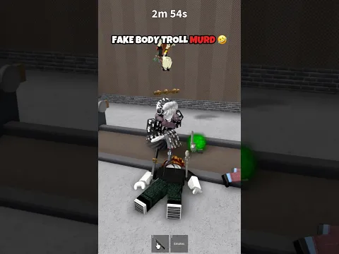 FAKE BODY MURDERER TROLLING IN MM2 😂 #mm2 #roblox #robloxshorts #shorts