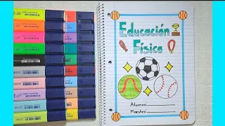PORTADA DE EDUCACIÓN FÍSICA⚽️ PASO A PASO / MAURICIO DIBUJOS🤩