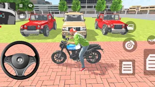 Franklin Order 2️⃣ Mahindra Thar And 1️⃣ Scorpio In Indian 🇮🇳 Bike Thief Auto simulator Part-1