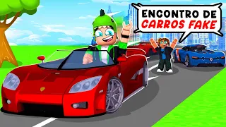 Criei um ENCONTRO DE CARROS FAKE para roubar CARROS RAROS no Brookhaven RP!!