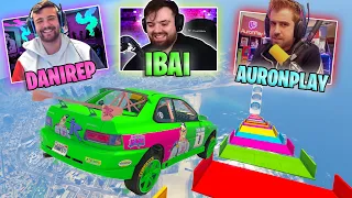 MI PRIMERA MEGA RAMPA IMPOSIBLE CON IBAI , AURONPLAY Y AMIGOS!! - GTA V ONLINE