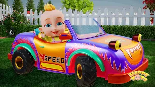 Ruedas del Monster Car | Rimas infantiles para niños | Bebés felices