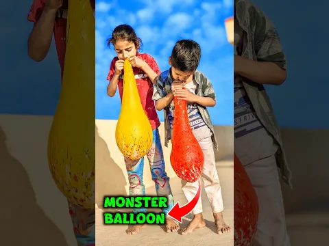 Fill Air In Big Monster Balloon 🎈 #shorts #balloon #kids