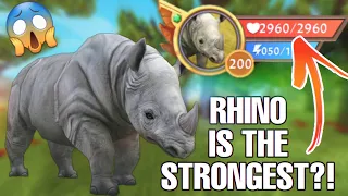 WildCraft: Rhino VS All | Rhino Is The Strongest?! | Collab With @pecis.mp4