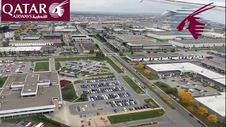 Qatar airways Landing 2021 at Montreal Canada // YUL Montreal airport // Montreal city top view