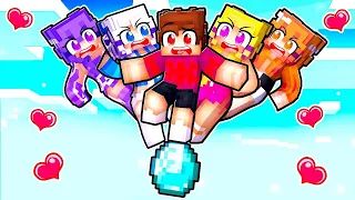 STUCK on ONE DIAMOND Block With MY CRAZY FAN GIRLS...