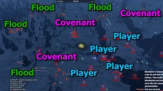 HALO WARS w/ REAL PLAYER UNITS vs Covenant vs FLOOD | 1st MEU Zeus Halo Arma 3