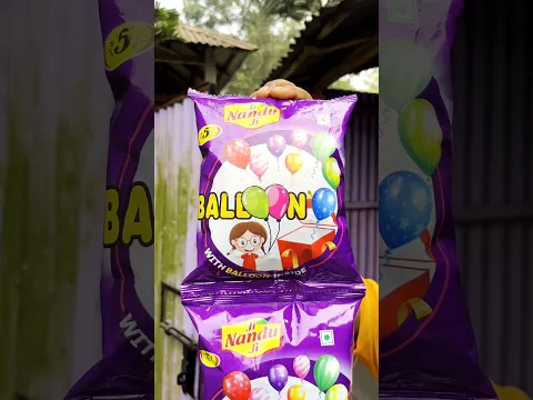 NANDU JI BALLOON KURKURE PACKET 💥😱 #shorts #freegiftinside