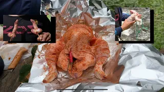 Memancing Ayam Di sungai Dan Memasak Daging Kinjit