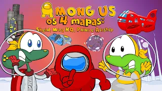 Sapo Brothers em Among Us completo, os 4 mapas: Skeld, Mira HQ, Polus e Airship