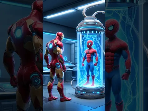 Thin Spider-Man Gets Strong 💥| Joker Faces Payback with Iron Man's Help #shorts #spiderman #joker