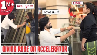 Giving Rose 🌹 On Escalator || Pranks In India || Rose Day Special || The Vishal Gahlawat