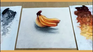 how to make  3D BANANA with  RANGOLI 👈👈👈||| STEP BY STEP ||| ARTIST SHIKHA SHARMA