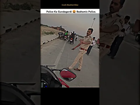 Police vs Bikers 😨Police ka Gundagardi🤬Tail tidy Number plate Challan #shorts #bike #rider #police