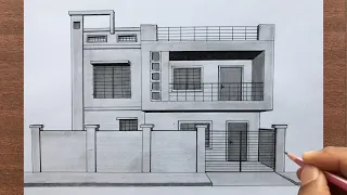 How to Draw a House in 1-Point Perspective