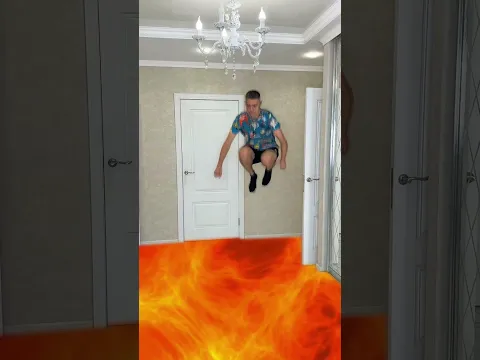 went to bed without touching the lava  Dad vs Lava