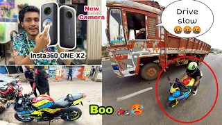 Finally 😍 Insta 360 Camera le liya 🔥 Angry Lorry 🚛 Driver 😡