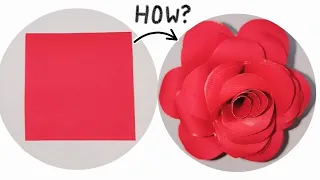 How To Make Paper Crafts Rose🌹 || Easy Beautiful Flower Craft 😱😱
