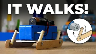 I Made a Simple Walking Robot with a DC Motor 🤖 | Easy DIY Robot at Home