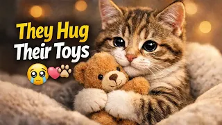 Cats Who Hug Their Toys Will Heal Your Soul 🥹🐾