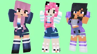 SUPER IDOL YAY ARIGATO PRETTY SHADOWLADY, APHMAU, MEU SAN - MINECRAFT ANIMATION #shorts