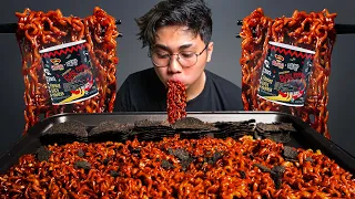 MUKBANG SAMYANG JAJANGMYEON X CHIPS GHOST PEPPER!! PEDESS GILAA!!🥵