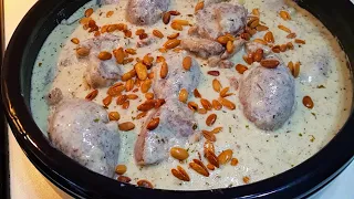 كبة لبنية حلبية و طريقة تحضير عجينة الكبة بالهبره ( لحمة ) بدون ماكينة | الكبة اللبنية الحلبية