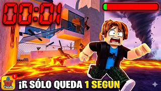  Sobreviví al PEORdesastre de Roblox... por solo1 SEGUNDO• 😨😱