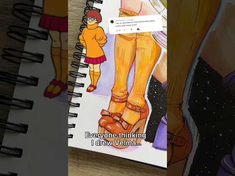 Did you notice it too?? 😁👌 #artshorts #ohuhumarkers #velma #scoobydoo #springonshorts