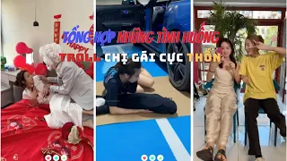 Tổng hợp những tình huống troll chị gái cực thốn #haihuoc #troll