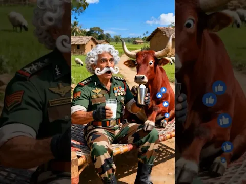 Retire Soldier saves Grandma from a robotic elephant 😭 #ai #army #save #bull