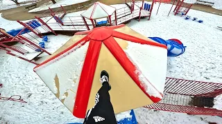 Sketchy Rooftop Playground Parkour