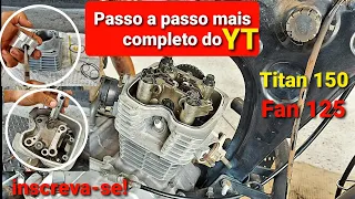 Como fazer o motor da FAN 125 ou TITAN 150 passo a passo (TIRAR FUMAÇA)