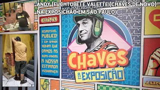 Andy e Valette da @ChavesdeNovo visitam a ExposiCHão em São Paulo