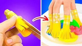 🎨 Wow! 😍 Let's Make Cute Paint Brushes For Your Fingers! 👆