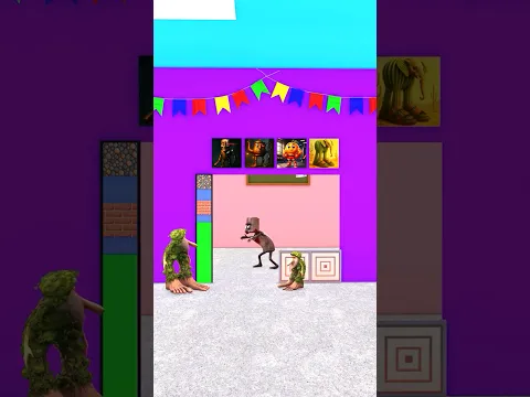 Brr brr Patapim continuously sings to help Ballerina Patapim escape from Zombie! #shorts