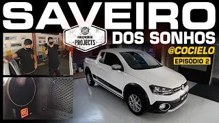 Saveiro dos sonhos, episódio 2: novos bancos, laterais de porta, pintura de painel e som pro Cocielo