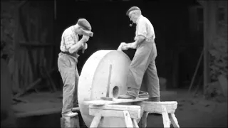 WATCH Stone Masons Create a Millstone by Hand in 1966!