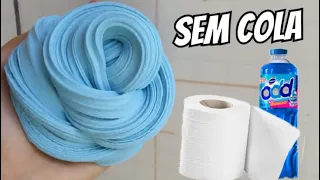 COMO FAZER SLIME DE DETERGENTE E PAPEL HIGIÊNICO SEM COLA / SEM GOMA /SEM TAPIOCA - NÃO VAI AO FOGO