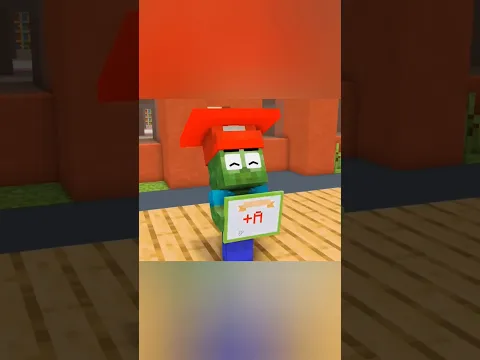 Monster School. A Good Zombie Boy Succeeded. Minecraft Animation #minecraft #animation #shorts #game