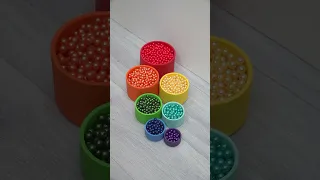 Oddly Satisfying🔮🌈 video💯 Colored Beads and Balls #beads #oddlysatisfying #dominogirl
