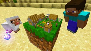 I found a SMALLEST VILLAGE of villagers and a SIGMA POTION for a SHEEP in Minecraft!