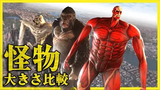 👹 怪物の大きさ比較 👹 俯瞰視点ver