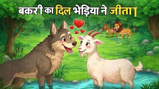 🔥🐺 बकरी का दिल ❤️: भेड़िया ने जीता 🐐#Bhediya#WolfStory#BhediyeKaDil ❤️